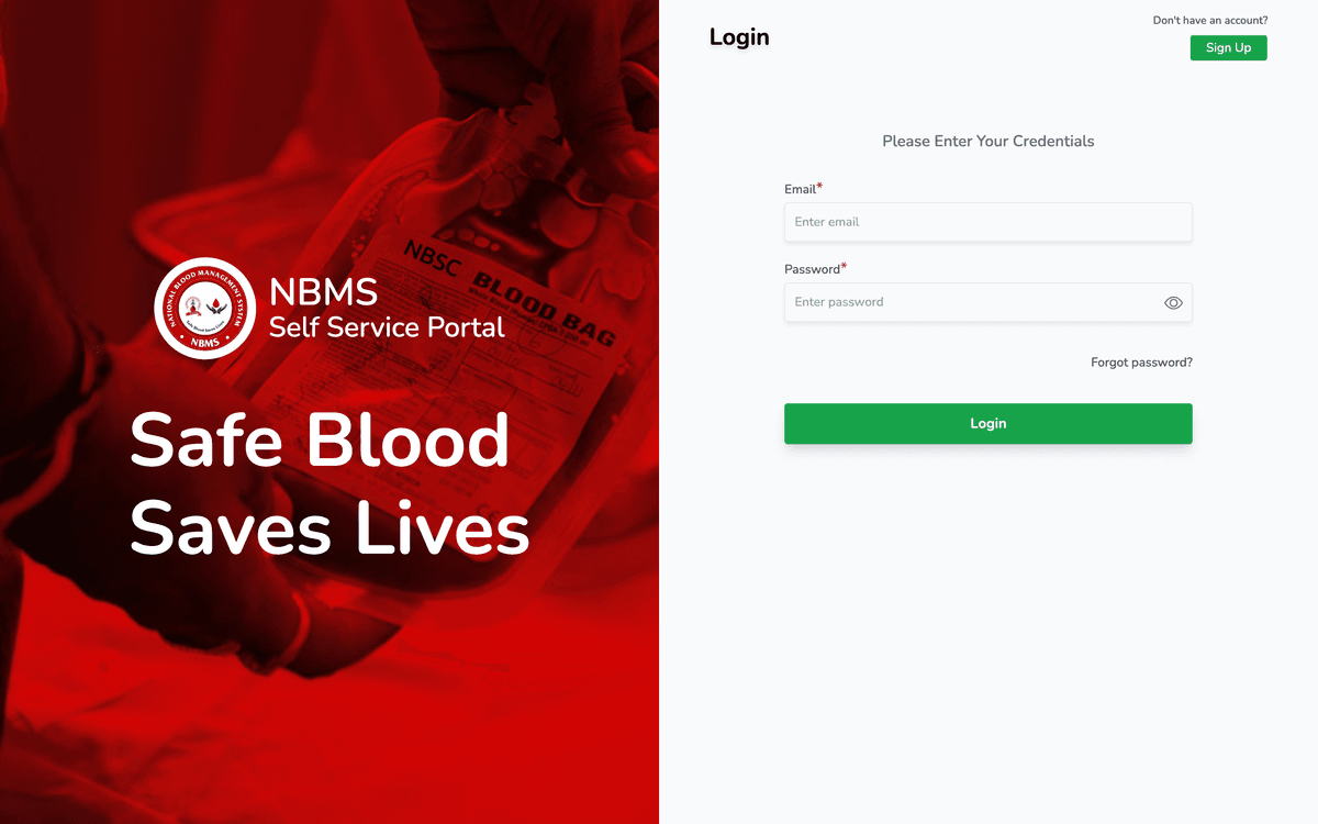 National Blood Management System